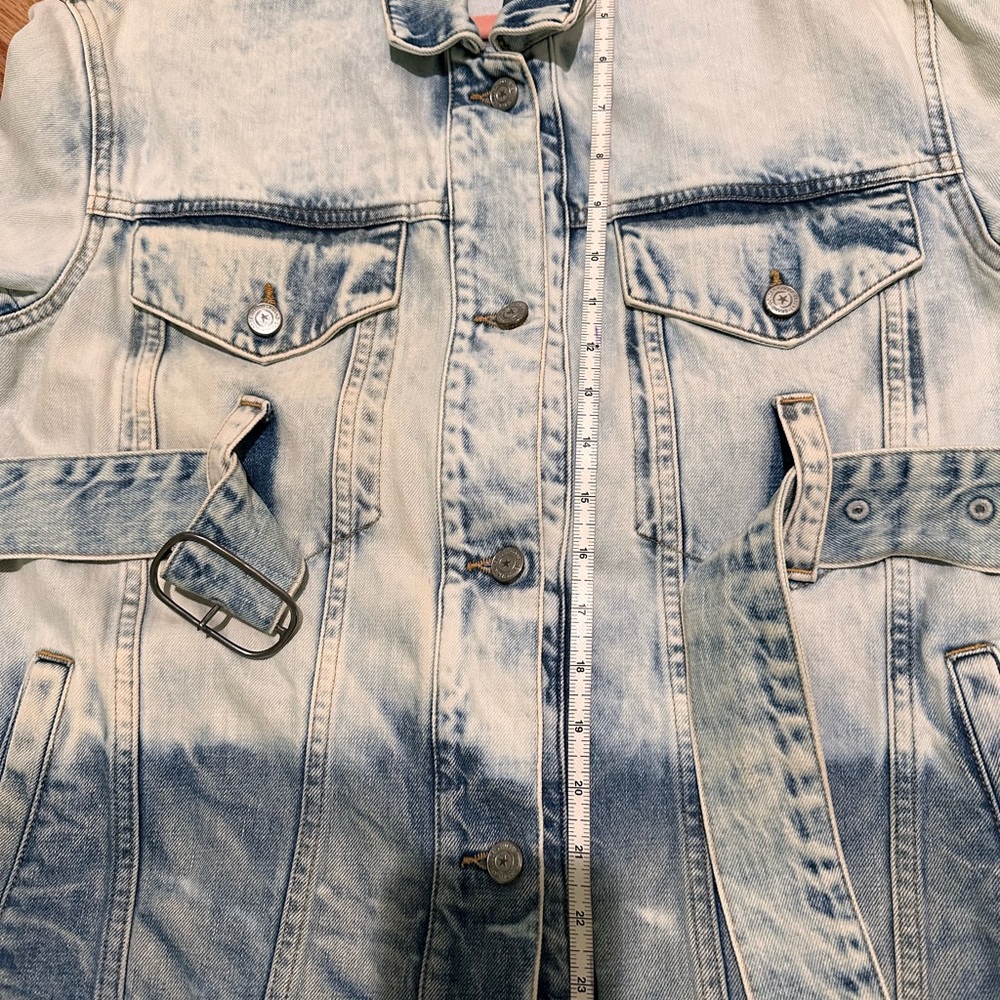 Golden Goose Deluxe Brand ombre Denim Jacket with Belt, authentic size S - Picture 4 of 8